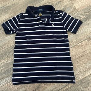 Polo Ralph Lauren blue white striped polo boys size 7